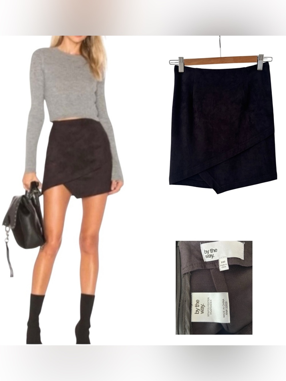 By the Way Faux Suede Mini Skirt